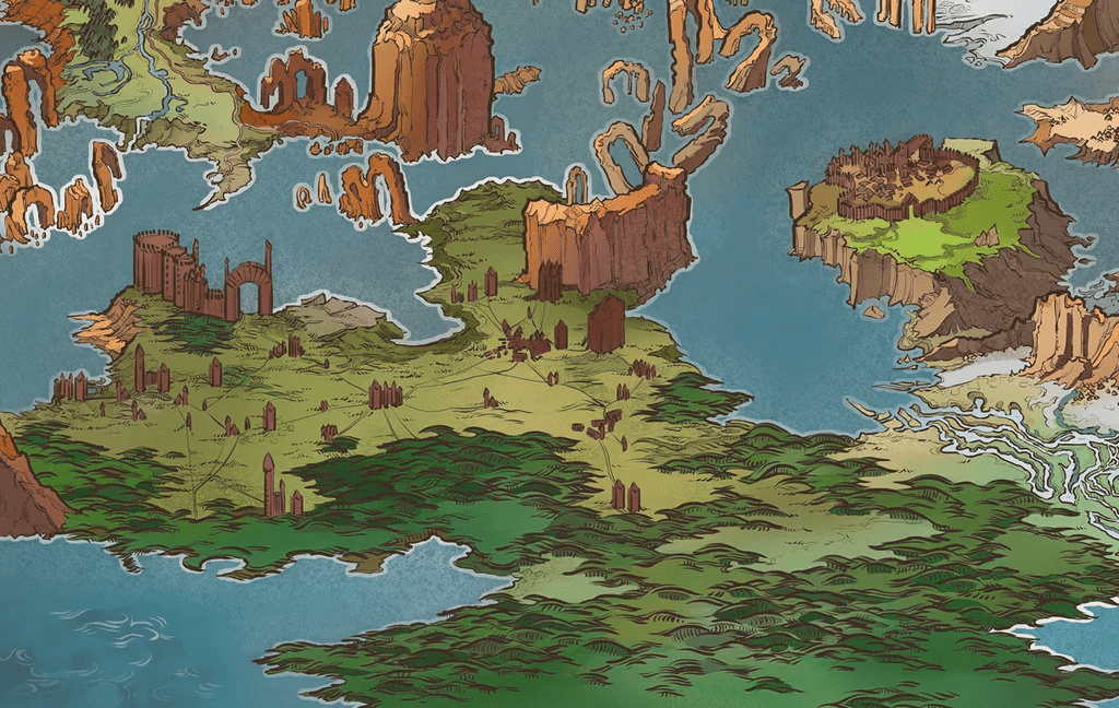 LegendKeeper colorful lush green map graphic